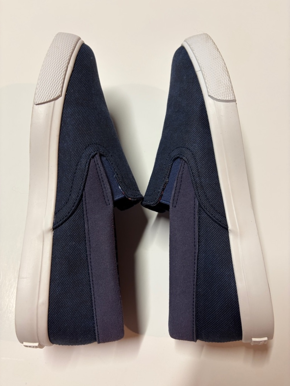 Ben Sherman Navy Slip On Sneakers Canvas Casual Shoes Boys Youth Size 4 - Picture 6 of 8